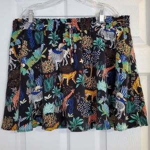 Unique Vintage Safari Print Skort